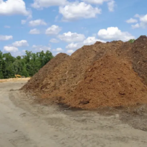 Large pile of dirt from construction